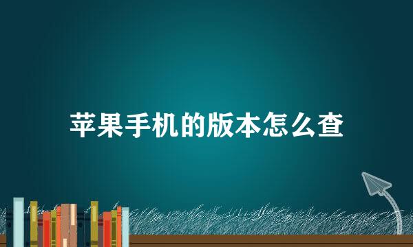 苹果手机的版本怎么查