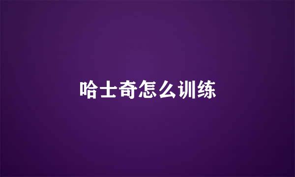哈士奇怎么训练