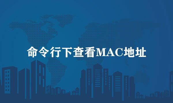 命令行下查看MAC地址