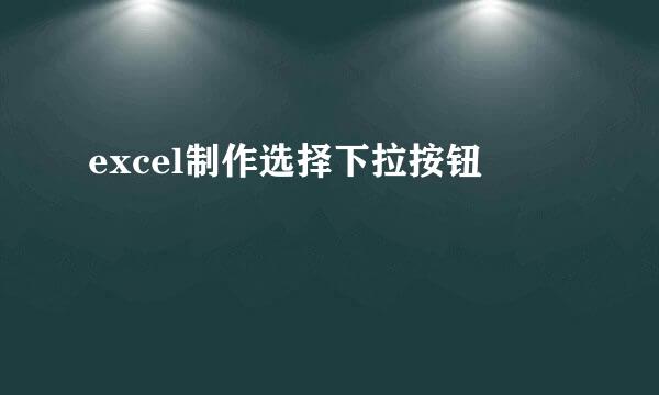 excel制作选择下拉按钮