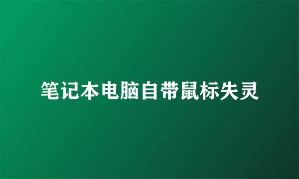 笔记本电脑自带鼠标失灵