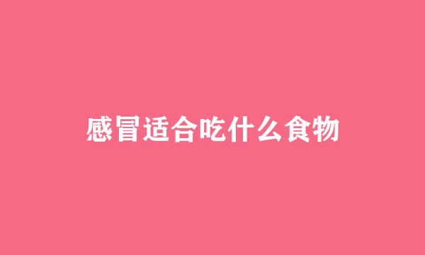 感冒适合吃什么食物