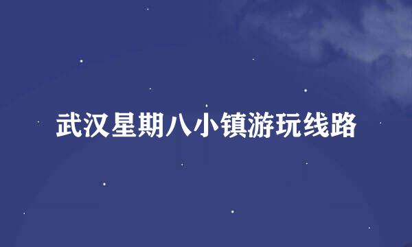 武汉星期八小镇游玩线路