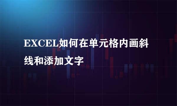 EXCEL如何在单元格内画斜线和添加文字