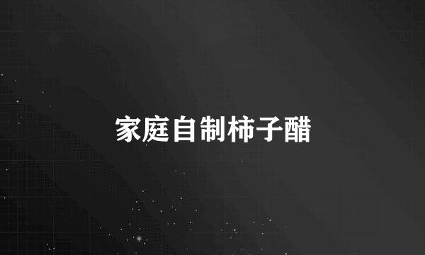 家庭自制柿子醋