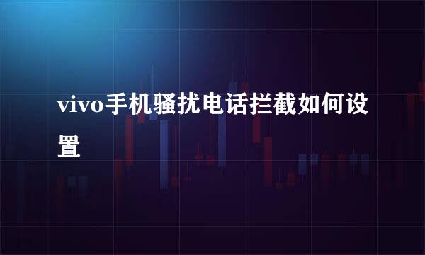 vivo手机骚扰电话拦截如何设置