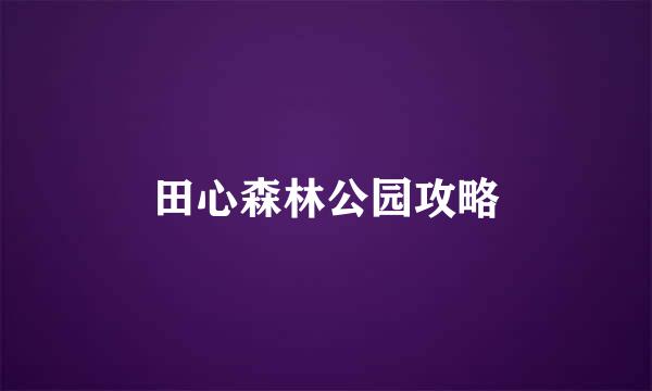 田心森林公园攻略
