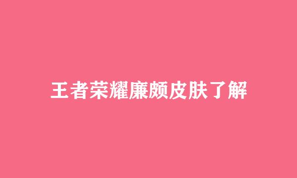 王者荣耀廉颇皮肤了解