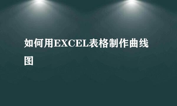 如何用EXCEL表格制作曲线图