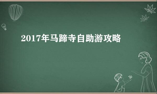 2017年马蹄寺自助游攻略