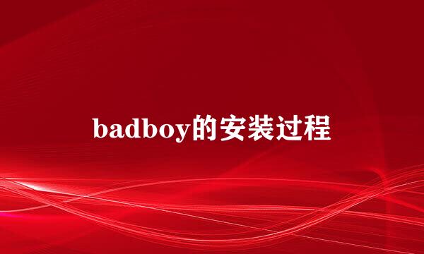 badboy的安装过程