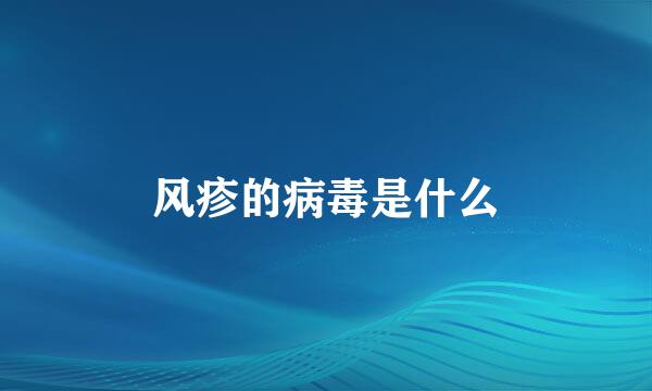 风疹的病毒是什么