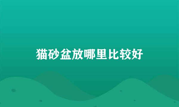 猫砂盆放哪里比较好