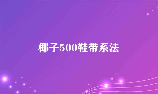 椰子500鞋带系法