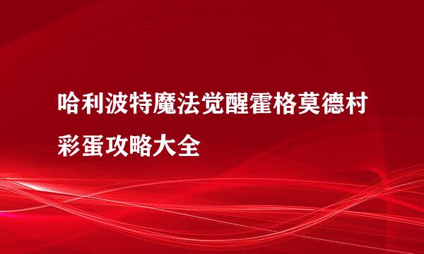 哈利波特魔法觉醒霍格莫德村彩蛋攻略大全
