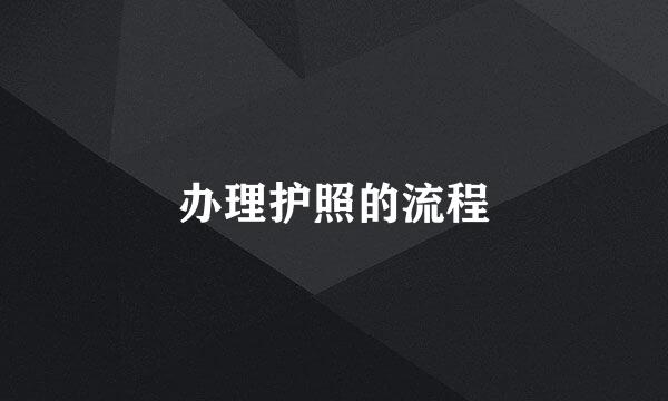 办理护照的流程