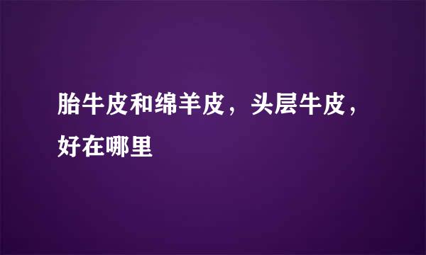 胎牛皮和绵羊皮，头层牛皮，好在哪里