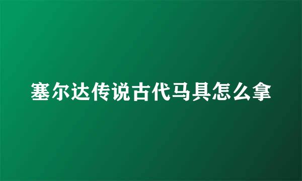 塞尔达传说古代马具怎么拿