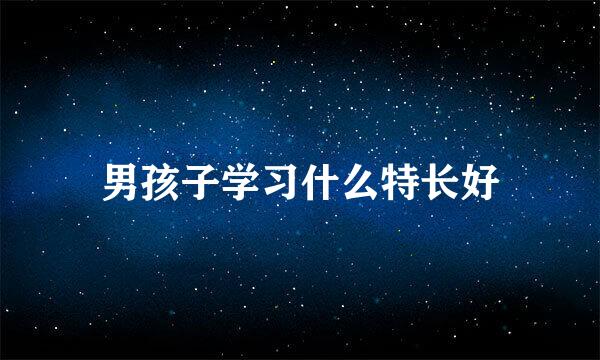 男孩子学习什么特长好