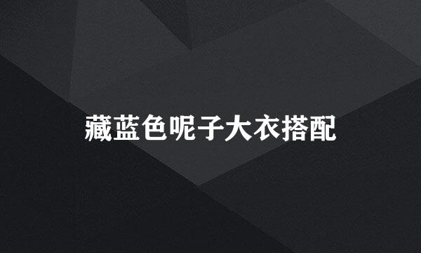 藏蓝色呢子大衣搭配
