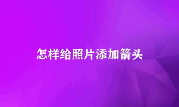 怎样给照片添加箭头