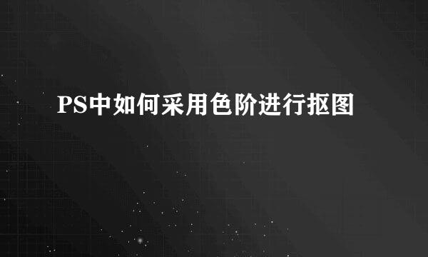 PS中如何采用色阶进行抠图