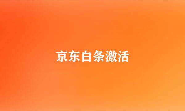 京东白条激活