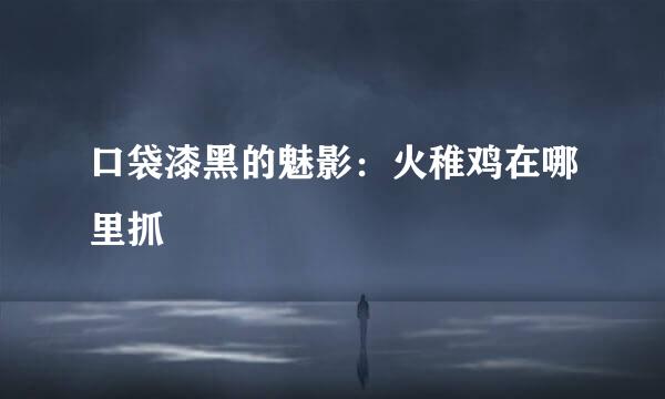 口袋漆黑的魅影：火稚鸡在哪里抓