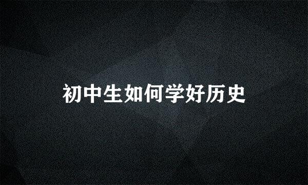 初中生如何学好历史