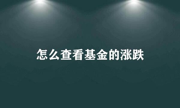 怎么查看基金的涨跌