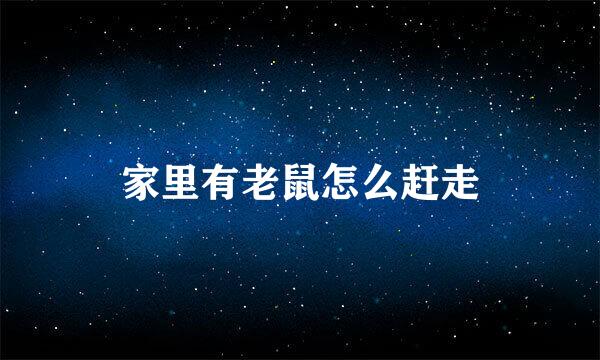 家里有老鼠怎么赶走