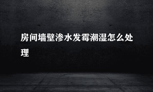 房间墙壁渗水发霉潮湿怎么处理