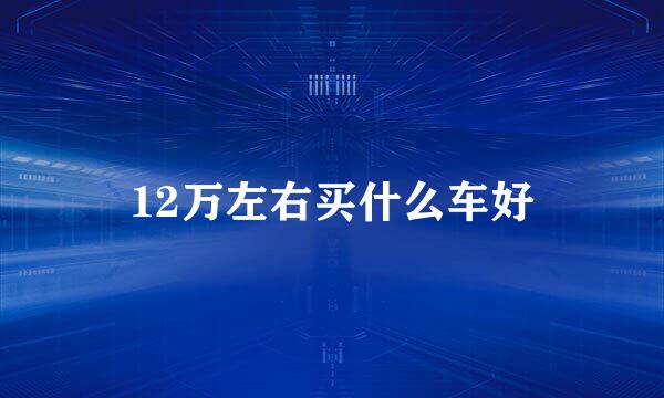 12万左右买什么车好
