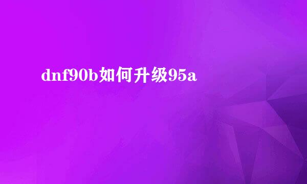 dnf90b如何升级95a