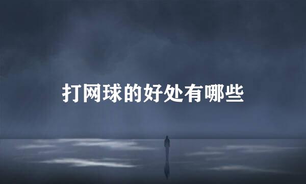打网球的好处有哪些