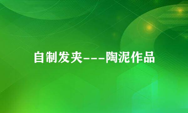 自制发夹---陶泥作品