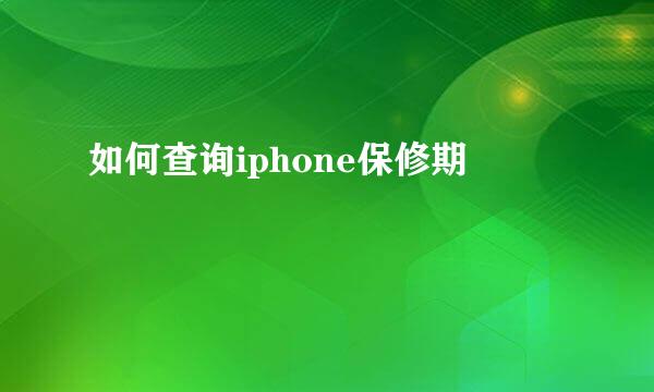 如何查询iphone保修期