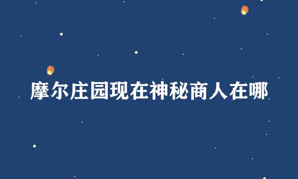 摩尔庄园现在神秘商人在哪