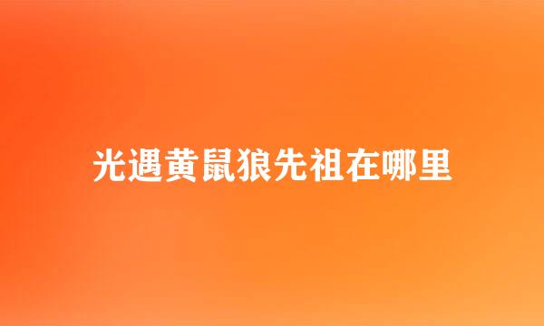 光遇黄鼠狼先祖在哪里