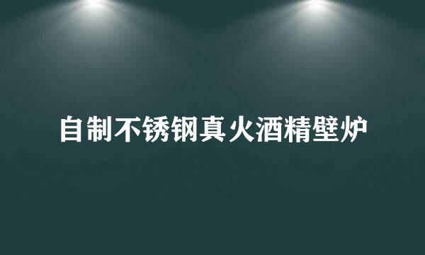 自制不锈钢真火酒精壁炉