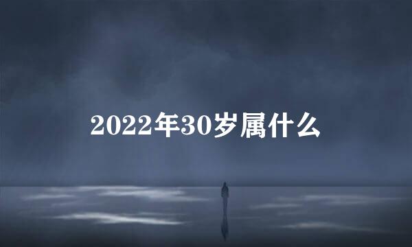 2022年30岁属什么