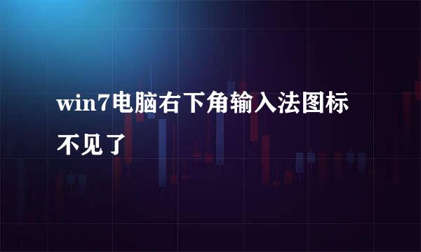 win7电脑右下角输入法图标不见了