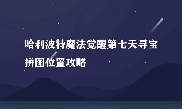 哈利波特魔法觉醒第七天寻宝拼图位置攻略