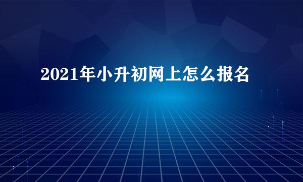 2021年小升初网上怎么报名