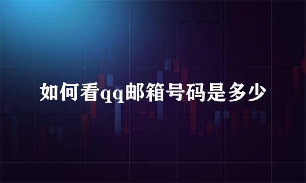 如何看qq邮箱号码是多少