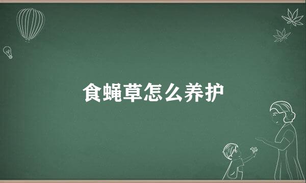 食蝇草怎么养护