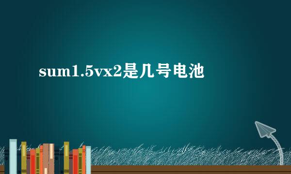 sum1.5vx2是几号电池