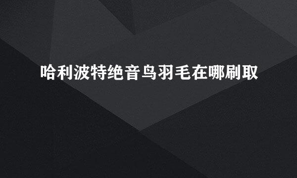 哈利波特绝音鸟羽毛在哪刷取