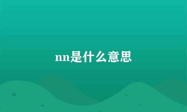 nn是什么意思