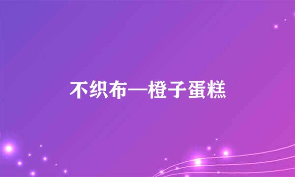 不织布—橙子蛋糕